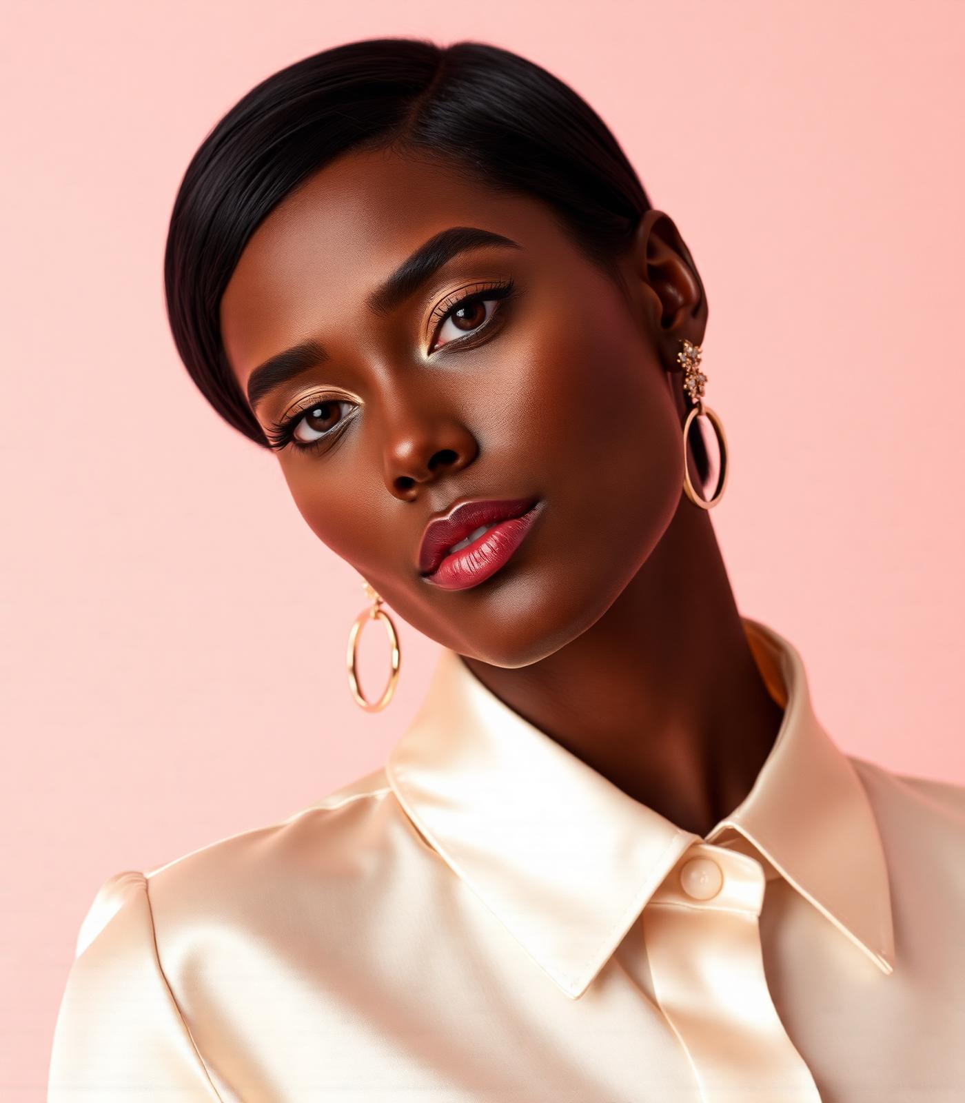 A model wearing The Posh Lip Collection